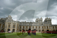 King Charles presents new colors to the Irish Guards
