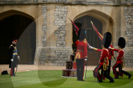 King Charles presents new colors to the Irish Guards