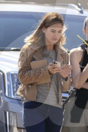 *EXCLUSIVE* Lily James continues filming in LA on set of "Swiped"