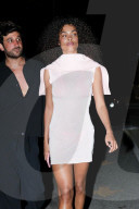 *EXCLUSIVE* Tina Kunakey at the Jacquemus afterparty in Capri