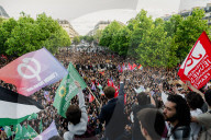 PARIS Demonstration for the union of the left and against the far right, the day after the dissolution of the French National Assembly