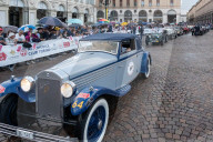 Torino, quarantaduesima edizione della Mille Miglia presso Piazza San Carlo