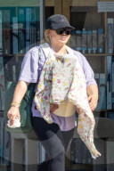 *EXCLUSIVE* Busy mom Hilary Duff seen running errands with her newborn in Los Angeles