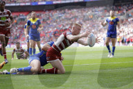 Betfred Men's Rugby League Challenge Cup Final between Warrington Wolves and Wigan Warriors at Wembley Stadium in London, UK.