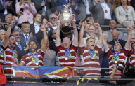 Betfred Men's Rugby League Challenge Cup Final between Warrington Wolves and Wigan Warriors at Wembley Stadium in London, UK.