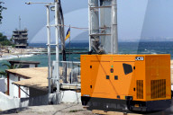 Generators power Odesa seaside cafe and restaurants during blackouts, Ukraine - 11 Jun 2024
