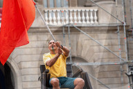 Catalan lifeguards protest