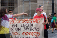 Catalan lifeguards protest