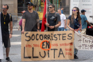 Catalan lifeguards protest
