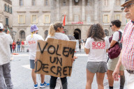 Catalan lifeguards protest