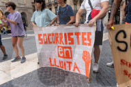Catalan lifeguards protest