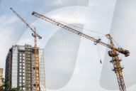 Construction cranes in Kyiv