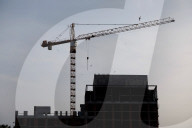 Construction cranes in Kyiv