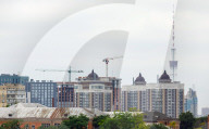 Construction cranes in Kyiv
