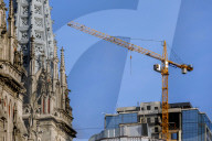 Construction cranes in Kyiv