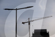 Construction cranes in Kyiv