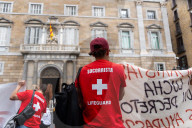 Catalan lifeguards protest