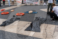 Catalan lifeguards protest