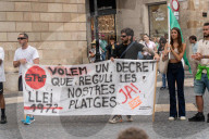Catalan lifeguards protest