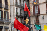Catalan lifeguards protest