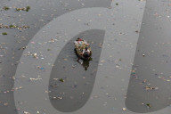 Sea Of ??Garbage In The Citarum River, Bandung, Indonesia