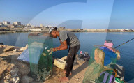Gazans fish for food