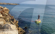 Gazans fish for food