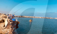 Gazans fish for food