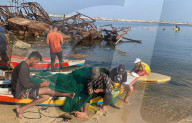 Gazans fish for food