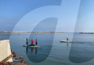 Gazans fish for food
