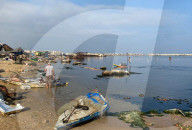 Gazans fish for food