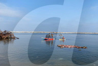 Gazans fish for food