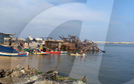 Gazans fish for food