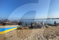 Gazans fish for food