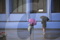 Heavy downpour in Kyiv