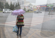 Heavy downpour in Kyiv