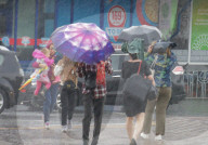 Heavy downpour in Kyiv