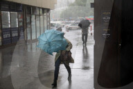 Heavy downpour in Kyiv