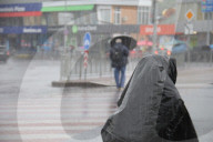 Heavy downpour in Kyiv