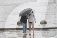 Heavy downpour in Kyiv