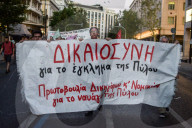 Protest demanding justice over migration shipwreck, Athens, Greece - 14 Jun 2024