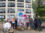 Extinction Rebellion Don't Pay For Dirty Water protest outside Thames Waters HQ Clearwater Court, Reading, Berkshire, UK - 15 Jun 2024