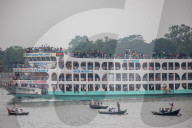People leaving Dhaka to celebrate Eid, Bangladesh - 15 Jun 2024