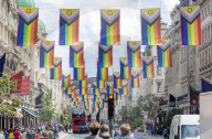 Pride flags for Pride Month, London, UK - 15 Jun 2024