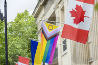 Pride flags for Pride Month, London, UK - 15 Jun 2024