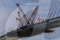 Construction of Gordie Howe International Bridge, Detroit, Michigan, USA - 15 Jun 2024