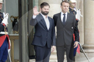 France's President Macron Is Meeting Chilean President Boric In Paris.