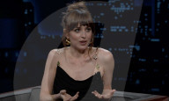 Dakota Johnson TV talk show wardrobe malfunction