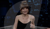Dakota Johnson TV talk show wardrobe malfunction