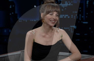 Dakota Johnson TV talk show wardrobe malfunction